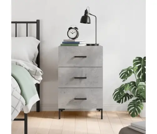 Naktinė Spintelė, Betono Pilka, 40X40X66cm Apdirbta Mediena