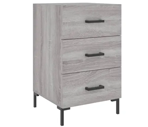 Naktsskapītis, Pelēka Ozolkoka, 40X40X66 Cm, Inženierijas Koks Vidaxl