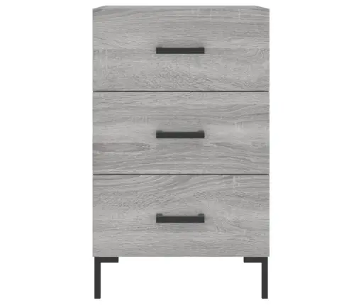 Naktsskapītis, Pelēka Ozolkoka, 40X40X66 Cm, Inženierijas Koks Vidaxl