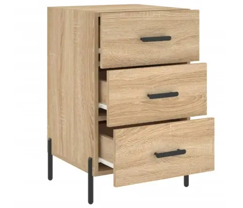 Naktsskapītis, Ozolkoka Krāsa, 40X40X66 Cm, Inženierijas Koks Vidaxl