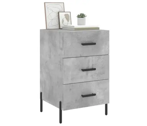 Naktinė Spintelė, Betono Pilka, 40X40X66cm Apdirbta Mediena