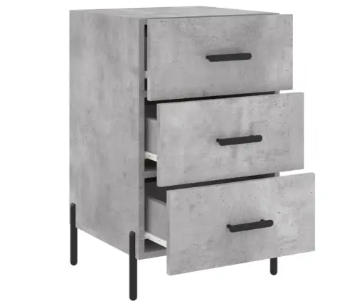 Naktinė Spintelė, Betono Pilka, 40X40X66cm Apdirbta Mediena