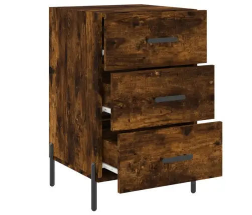 Naktsskapītis, Ozolkoka Krāsa, 40X40X66 Cm, Inženierijas Koks Vidaxl