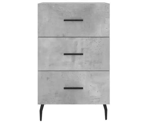 Naktsskapītis, Betona Pelēks, 40X40X66 Cm, Inženierijas Koks Vidaxl