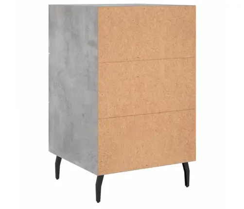 Naktsskapītis, Betona Pelēks, 40X40X66 Cm, Inženierijas Koks Vidaxl