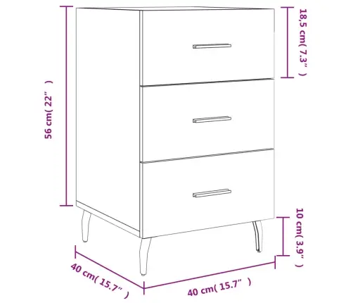 Öökapp, Hall Sonoma Tamm, 40 X 40 X 66 cm Tehispuit