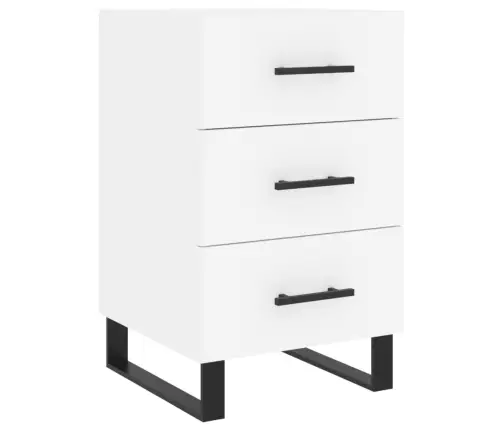 Naktsskapītis, Balts, 40X40X66 Cm, Inženierijas Koks Vidaxl