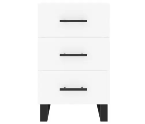 Naktsskapītis, Balts, 40X40X66 Cm, Inženierijas Koks Vidaxl