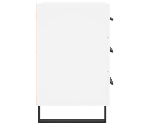 Naktsskapītis, Balts, 40X40X66 Cm, Inženierijas Koks Vidaxl