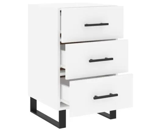 Naktsskapītis, Balts, 40X40X66 Cm, Inženierijas Koks Vidaxl