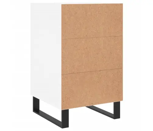 Naktsskapītis, Balts, 40X40X66 Cm, Inženierijas Koks Vidaxl