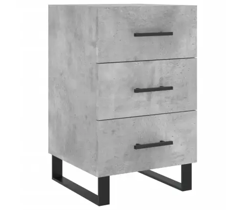 Naktsskapītis, Betona Pelēks, 40X40X66 Cm, Inženierijas Koks Vidaxl