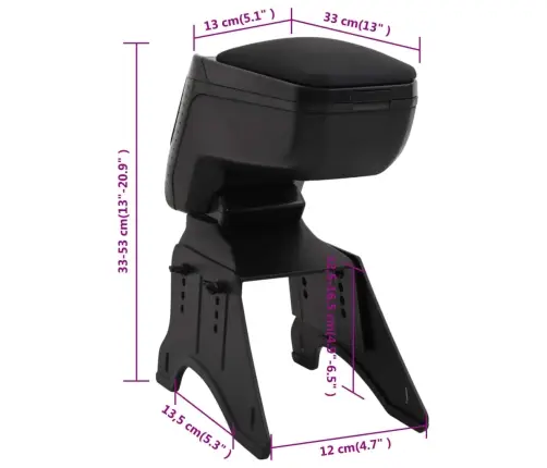 Automašīnas Roku Balsts, Universāls, 13X33X(33-53) Cm, Abs Vidaxl