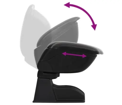 Automobilio Porankis, Juodos Spalvos, 12X29X(32-46)cm Abs