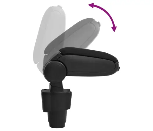 Automašīnas Roku Balsts, Melns, 12X33X(34-50) Cm, Abs Vidaxl