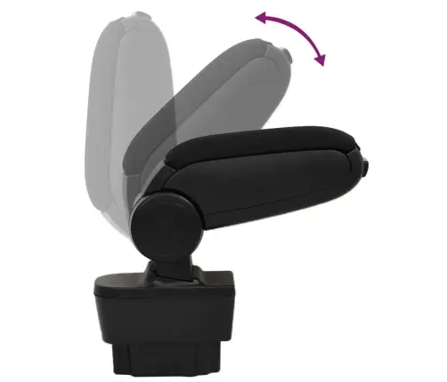Automašīnas Roku Balsts, Melns, 12X37X(31-48) Cm, Abs Vidaxl