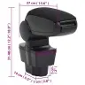 Automašīnas Roku Balsts, Melns, 12X37X(31-48) Cm, Abs Vidaxl