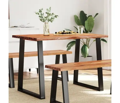 Virtuves Galds, Dabīgas Formas Malas, 110X70X75 Cm, Akācija Vidaxl