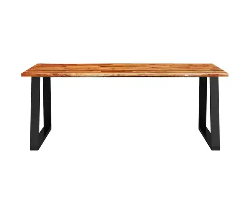 Valgomojo Stalas Su Gyvu Kraštu, 200X90X75cm Akacijos Masyvas