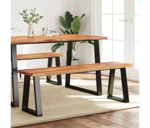 Sols, Dabīgas Formas Malas, 140 Cm, Akācijas Masīvkoks Vidaxl