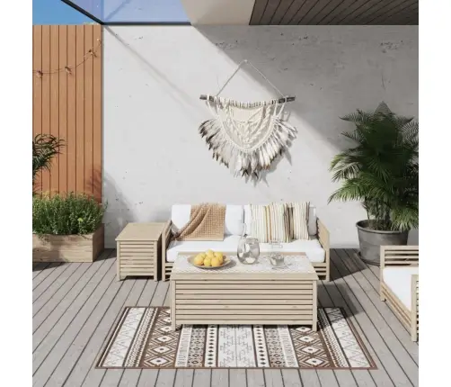 Lauko Kilimėlis, Rudos Ir Baltos Spalvos, 80X150cm Dvipusis