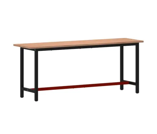 Töölaud, 200 X 55 X 81,5 cm Pöökpuu Ja Metall