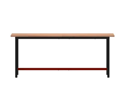 Töölaud, 200 X 55 X 81,5 cm Pöökpuu Ja Metall
