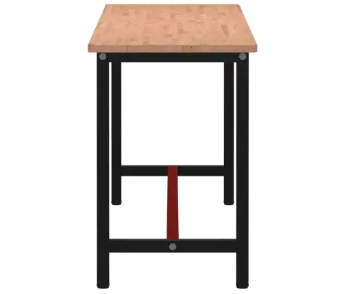 Töölaud, 200 X 55 X 81,5 cm Pöökpuu Ja Metall