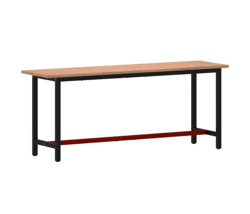 Töölaud, 200 X 55 X 81,5 cm Pöökpuu Ja Metall