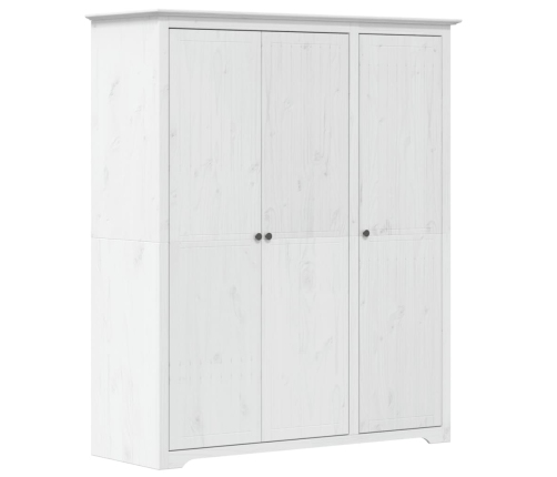 Skapis Bodo, Balts, 146X53,5X173 Cm, Priedes Masīvkoks Vidaxl