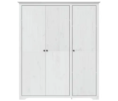 Drabužių Spinta Bodo, Balta, 146X53,5X173 cm Pušies Masyvas