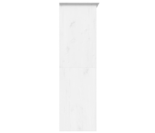 Skapis Bodo, Balts, 146X53,5X173 Cm, Priedes Masīvkoks Vidaxl