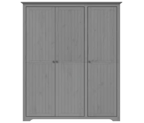 Skapis Bodo, Pelēks, 146X53,5X173 Cm, Priedes Masīvkoks Vidaxl