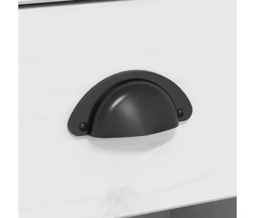 Kumode Bodo, Balta, Brūna, 115,5X44X80 Cm, Priedes Masīvkoks Vidaxl