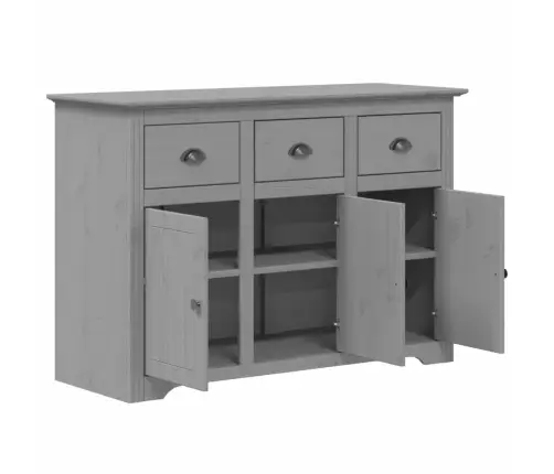 Kumode Bodo, Pelēka, 115,5X44X80 Cm, Priedes Masīvkoks Vidaxl