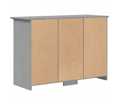 Kumode Bodo, Pelēka, 115,5X44X80 Cm, Priedes Masīvkoks Vidaxl