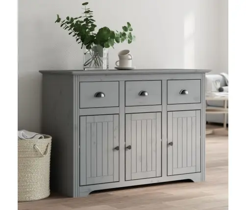 Kumode Bodo, Pelēka, 115,5X44X80 Cm, Priedes Masīvkoks Vidaxl