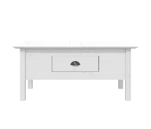 Kafijas Galdiņš Bodo, Balts, 100X55X46 Cm, Priedes Masīvkoks Vidaxl