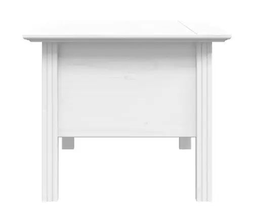 Kafijas Galdiņš Bodo, Balts, 100X55X46 Cm, Priedes Masīvkoks Vidaxl