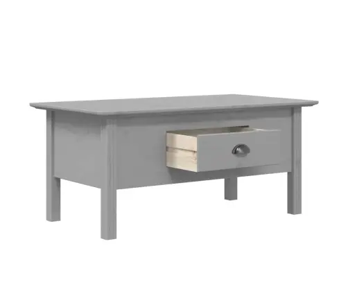 Kafijas Galdiņš Bodo, Pelēks, 100X55X46 Cm, Priedes Masīvkoks Vidaxl