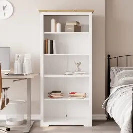 Raamatukapp Bodo, Pruun, 82X40X173 cm Männipuit