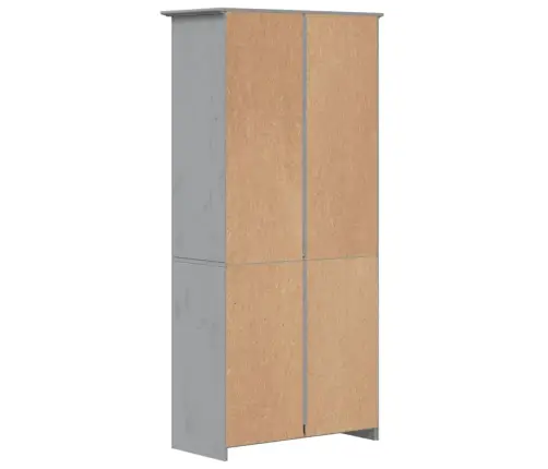 Knygų Spinta Bodo, Pilka, 82X40X173 cm Pušies Medienos Masyvas