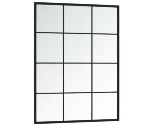Seinapeeglid 2 Tk, Must, 80 X 60 cm Metall