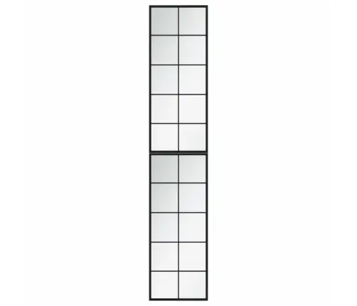 Sienas Spoguļi, 2 Gab., Melni, 100X40 Cm, Metāls Vidaxl