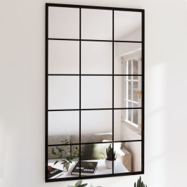Sienas Spoguļi, 2 Gab., Melni, 100X60 Cm, Metāls Vidaxl