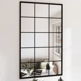 Seinapeeglid 3 Tk, Must, 100 X 60 cm Metall