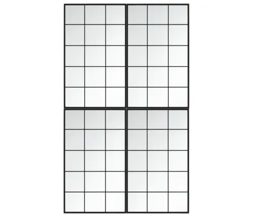 Seinapeeglid 4 Tk, Must, 100 X 60 cm Metall