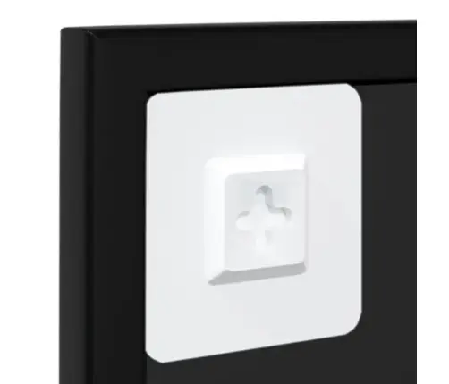 Seinapeeglid 4 Tk, Must, 100 X 60 cm Metall