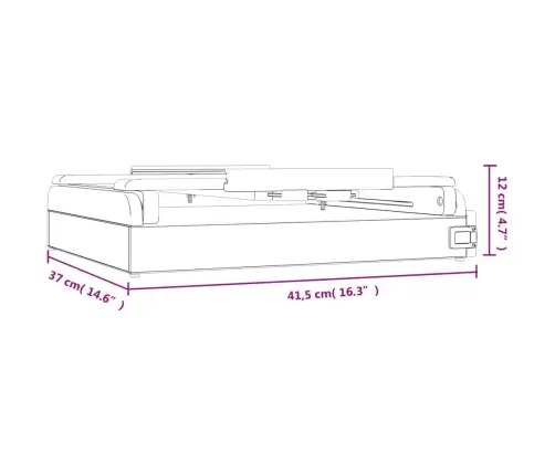 Galda Molberts Ar Atvilktni, 41,5X37X12 Cm, Priedes Masīvkoks Vidaxl