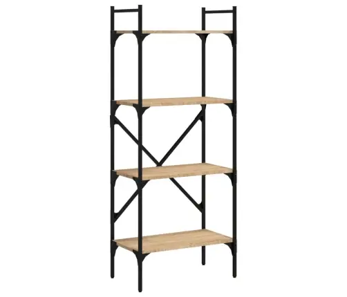 Grāmatu Plaukts, 4 Līmeņi, Ozola Krāsa, 56X31,5X138,5 Cm, Koks Vidaxl